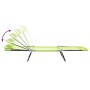 Tumbona plegable 2 pcs Verde 182 x 55 x 85.5cm Textileno