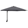 Parasol de jardín Antracita y Negro 248 x 248 x 148 cm