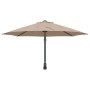 Parasol de jardín Taupe y Negro 248 x 248 x 148 cm