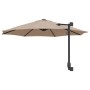 Parasol de jardín Taupe y Negro 248 x 248 x 148 cm