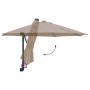Parasol de jardín Taupe y Negro 248 x 248 x 148 cm