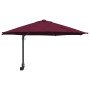 Parasol de jardín Rojo y Negro 248 x 248 x 148 cm
