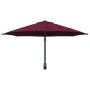 Parasol de jardín Rojo y Negro 248 x 248 x 148 cm