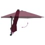 Parasol de jardín Rojo y Negro 248 x 248 x 148 cm