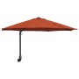 Parasol de jardín Rojo y Negro 248 x 248 x 148 cm