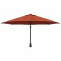 Parasol de jardín Rojo y Negro 248 x 248 x 148 cm