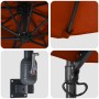 Parasol de jardín Rojo y Negro 248 x 248 x 148 cm