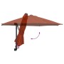 Parasol de jardín Rojo y Negro 248 x 248 x 148 cm