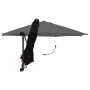 Parasol de jardín Negro y Negro 248 x 248 x 148 cm