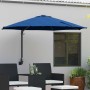 Parasol de jardín Azul y Negro 248 x 248 x 148 cm
