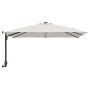 Parasol de jardín Beige y Negro 248.5 x 247.5 x 160 cm