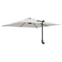 Parasol de jardín Beige y Negro 248.5 x 247.5 x 160 cm