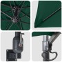 Parasol de jardín Verde y Negro 248.5 x 247.5 x 160 cm