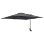 Parasol de jardín Antracita y Negro 248.5 x 247.5 x 160 cm
