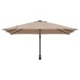 Parasol de jardín Taupe y Negro 248.5 x 247.5 x 160 cm
