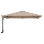 Parasol de jardín Taupe y Negro 248.5 x 247.5 x 160 cm