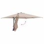 Parasol de jardín Taupe y Negro 248.5 x 247.5 x 160 cm