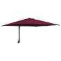 Parasol de jardín Rojo y Negro 248.5 x 247.5 x 160 cm