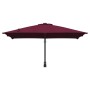 Parasol de jardín Rojo y Negro 248.5 x 247.5 x 160 cm