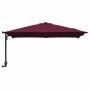 Parasol de jardín Rojo y Negro 248.5 x 247.5 x 160 cm