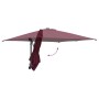 Parasol de jardín Rojo y Negro 248.5 x 247.5 x 160 cm