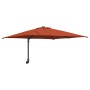 Parasol de jardín Rojo y Negro 248.5 x 247.5 x 160 cm