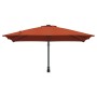 Parasol de jardín Rojo y Negro 248.5 x 247.5 x 160 cm