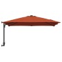 Parasol de jardín Rojo y Negro 248.5 x 247.5 x 160 cm