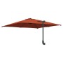 Parasol de jardín Rojo y Negro 248.5 x 247.5 x 160 cm
