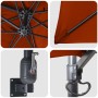 Parasol de jardín Rojo y Negro 248.5 x 247.5 x 160 cm