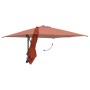 Parasol de jardín Rojo y Negro 248.5 x 247.5 x 160 cm