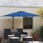 Parasol de jardín Azul y Negro 248.5 x 247.5 x 160 cm