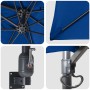 Parasol de jardín Azul y Negro 248.5 x 247.5 x 160 cm