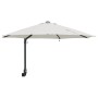 Parasol de jardín Manual Beige y Negro 248 x 248 x 148 cm
