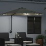 Parasol de jardín Manual Beige y Negro 248 x 248 x 148 cm