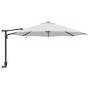 Parasol de jardín Manual Beige y Negro 248 x 248 x 148 cm