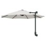 Parasol de jardín Manual Beige y Negro 248 x 248 x 148 cm