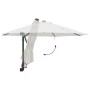 Parasol de jardín Manual Beige y Negro 248 x 248 x 148 cm