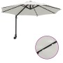 Parasol de jardín Manual Beige y Negro 248 x 248 x 148 cm