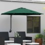 Parasol de jardín Manual Verde y Negro 248 x 248 x 148 cm en Sombrillas | Comprar online en Foro24