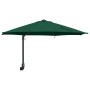Parasol de jardín Manual Verde y Negro 248 x 248 x 148 cm