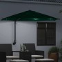 Parasol de jardín Manual Verde y Negro 248 x 248 x 148 cm