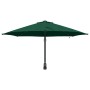 Parasol de jardín Manual Verde y Negro 248 x 248 x 148 cm