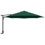 Parasol de jardín Manual Verde y Negro 248 x 248 x 148 cm