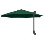Parasol de jardín Manual Verde y Negro 248 x 248 x 148 cm