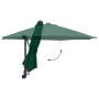 Parasol de jardín Manual Verde y Negro 248 x 248 x 148 cm
