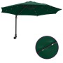 Parasol de jardín Manual Verde y Negro 248 x 248 x 148 cm