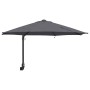 Parasol de jardín Manual Antracita y Negro 248 x 248 x 148 cm