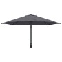 Parasol de jardín Manual Antracita y Negro 248 x 248 x 148 cm