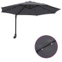 Parasol de jardín Manual Antracita y Negro 248 x 248 x 148 cm